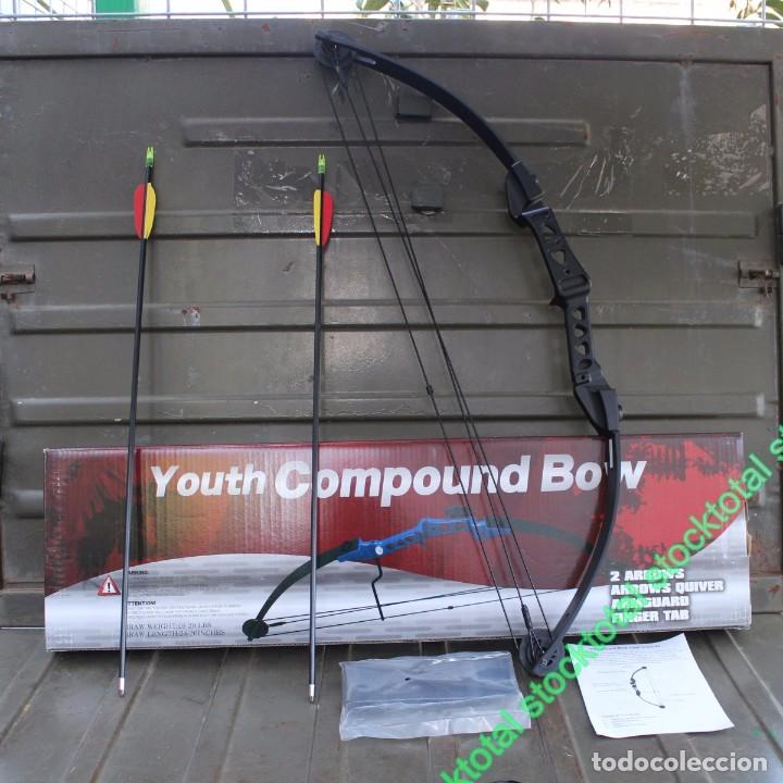 Militaria: Arco poleas negro. 29 LBS. SET Marca: ALBAINOX Kit arco Iniciacin Compues 37310