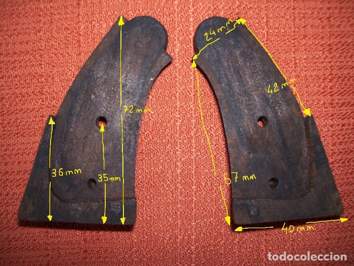 Militaria: cachas revolver Eibarres madera - Foto 6