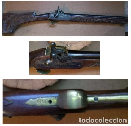 Militaria: Arcabuz Armas Tom&aacute;s Mod.2 con Talla - Foto 1