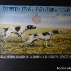 Militaria: SEAM SOCIEDAD ANONIMA ESPAÑOLA DE DINAMITA 1953 CATALOGO ESCOPETAS FINAS DE CAZA Y TIRO PICHON. Lote 375123524