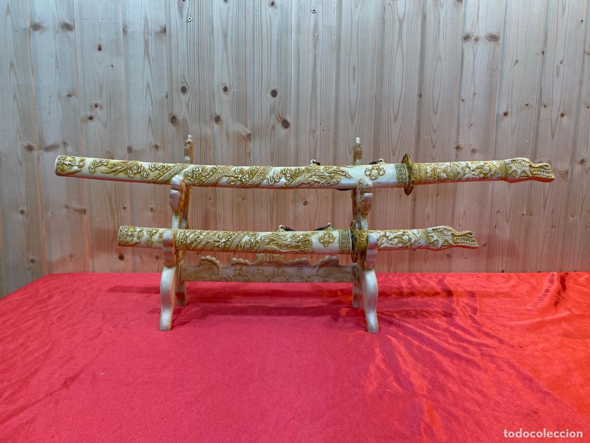 Militaria: JUEGO DE KATANAS ASIATICAS - Foto 3