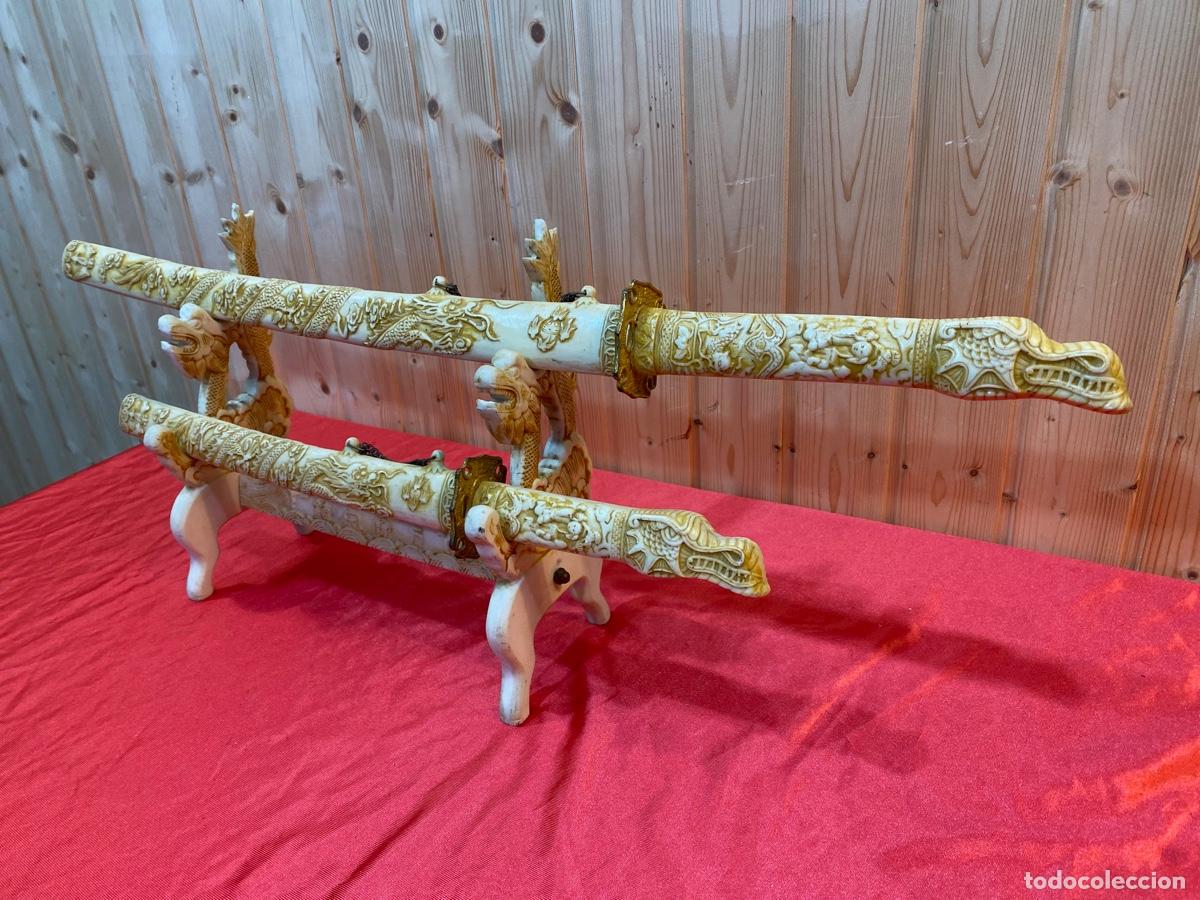 Militaria: JUEGO DE KATANAS ASIATICAS - Foto 5