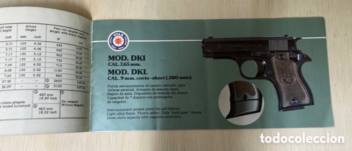 Militaria: Antiguo mini catalogo Pistolas STAR - Foto 2