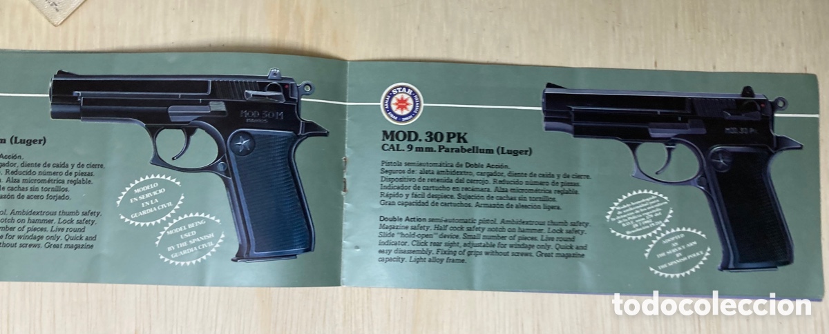 Militaria: Antiguo mini catalogo Pistolas STAR - Foto 5