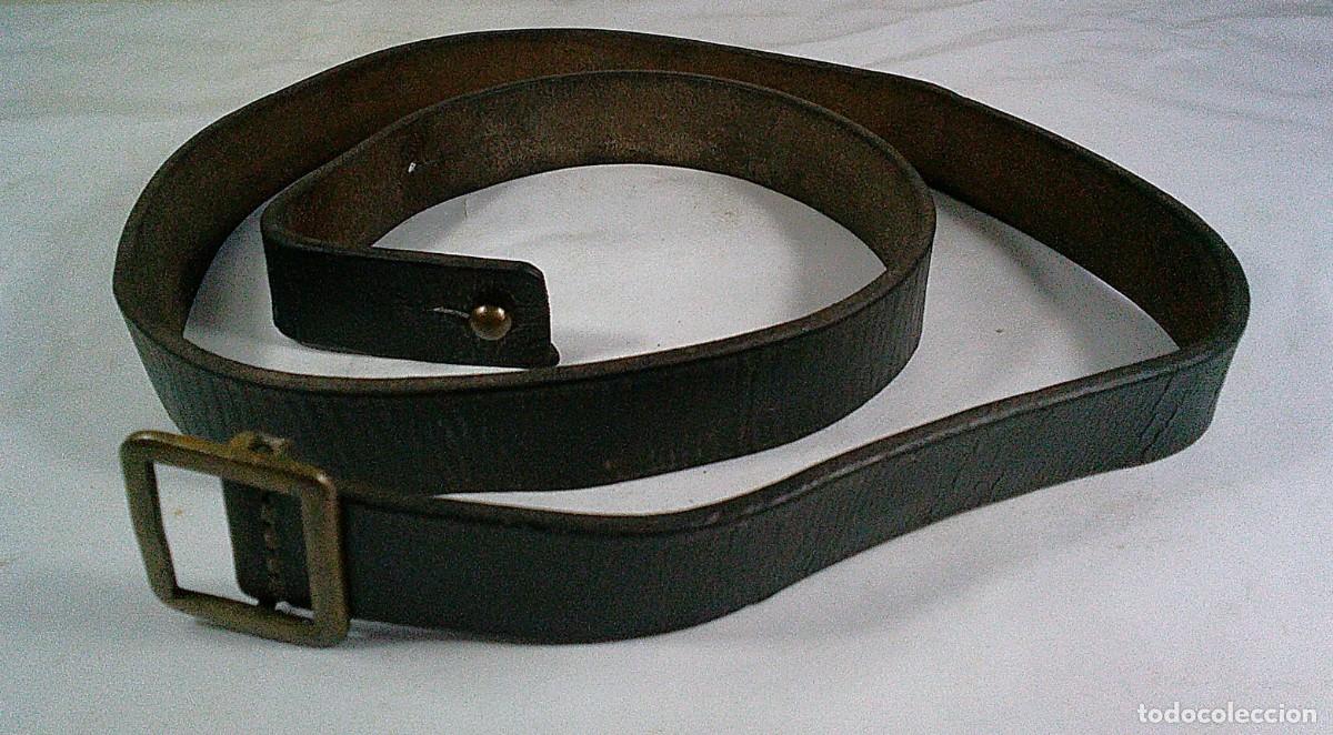 Militaria: CORREA PORTA FUSIL PORTAFUSIL CUERO NEGRO MAUSER ESPA&Ntilde;OL OVIEDO CORU&Ntilde;A ORIGINAL - 3