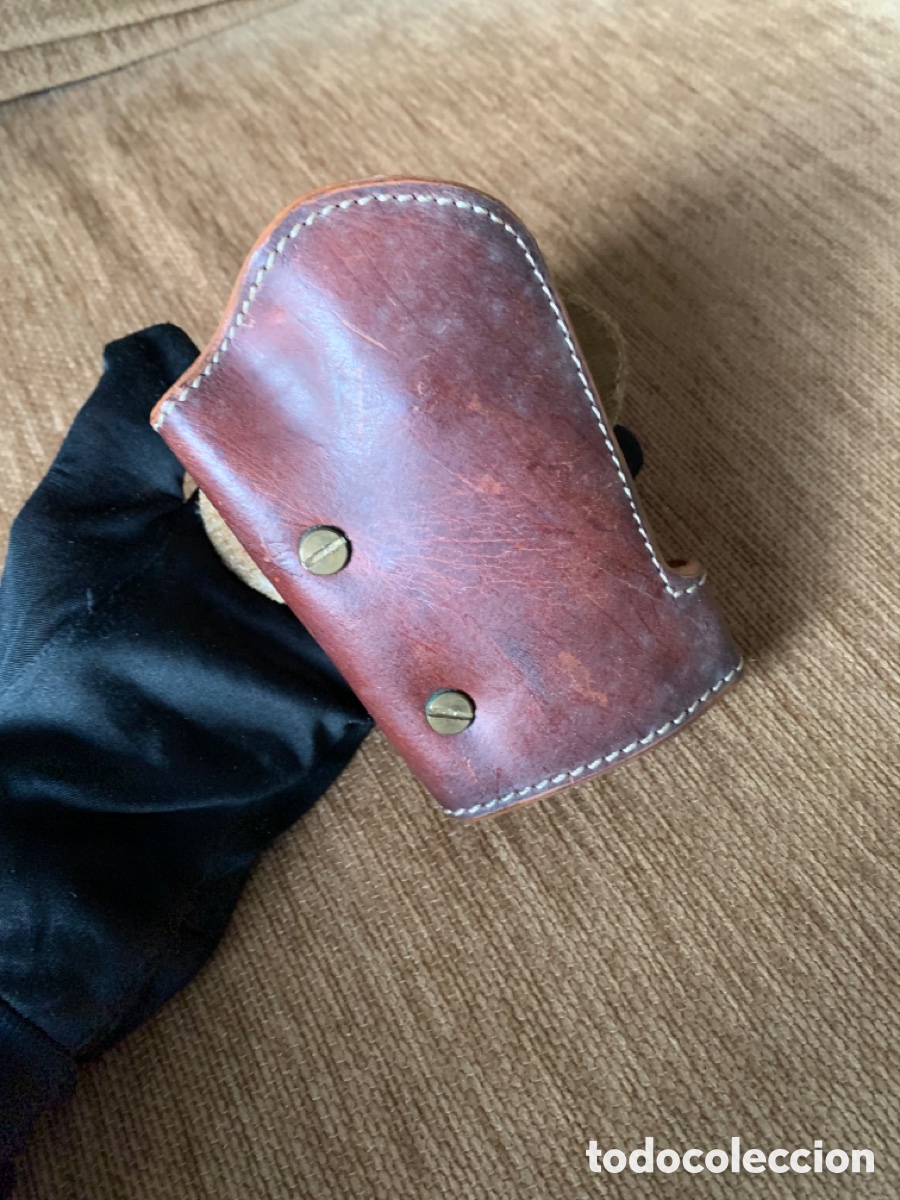 Military Antiques: FUNDA PISTOLA TOBILLERA DE CUERO