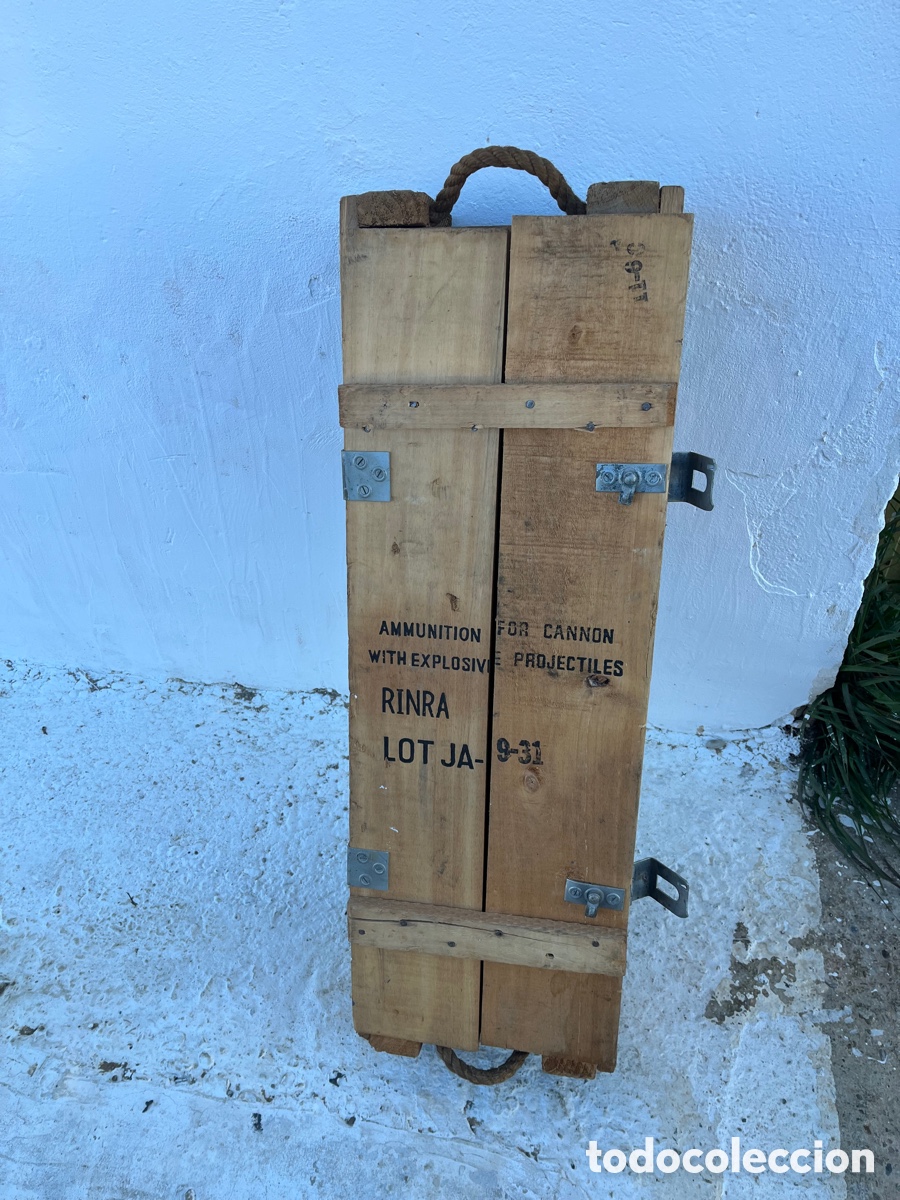 Militaria: CAJA MUNICIONES MADERA GRANDE - Foto 1