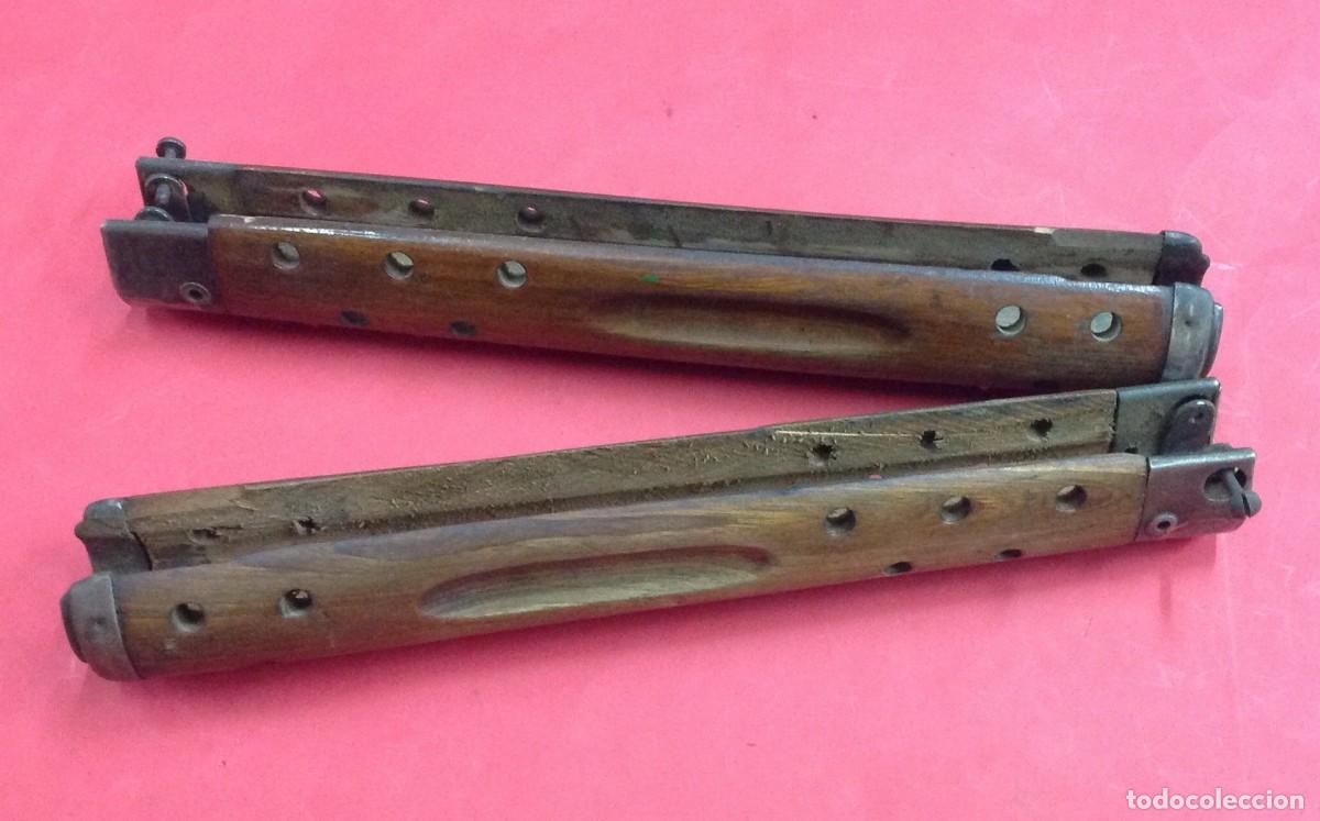 Militaria: GUARDAMANOS MADERA CETME C USADO - Foto 1