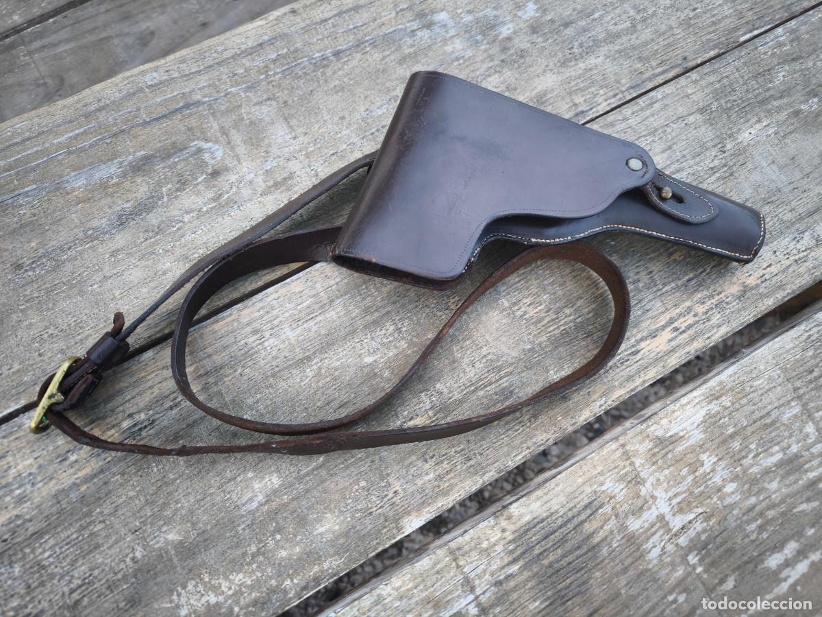 Militaria: Pistolera Militar Espa&ntilde;ola Original Astra 400 Con Bandolera