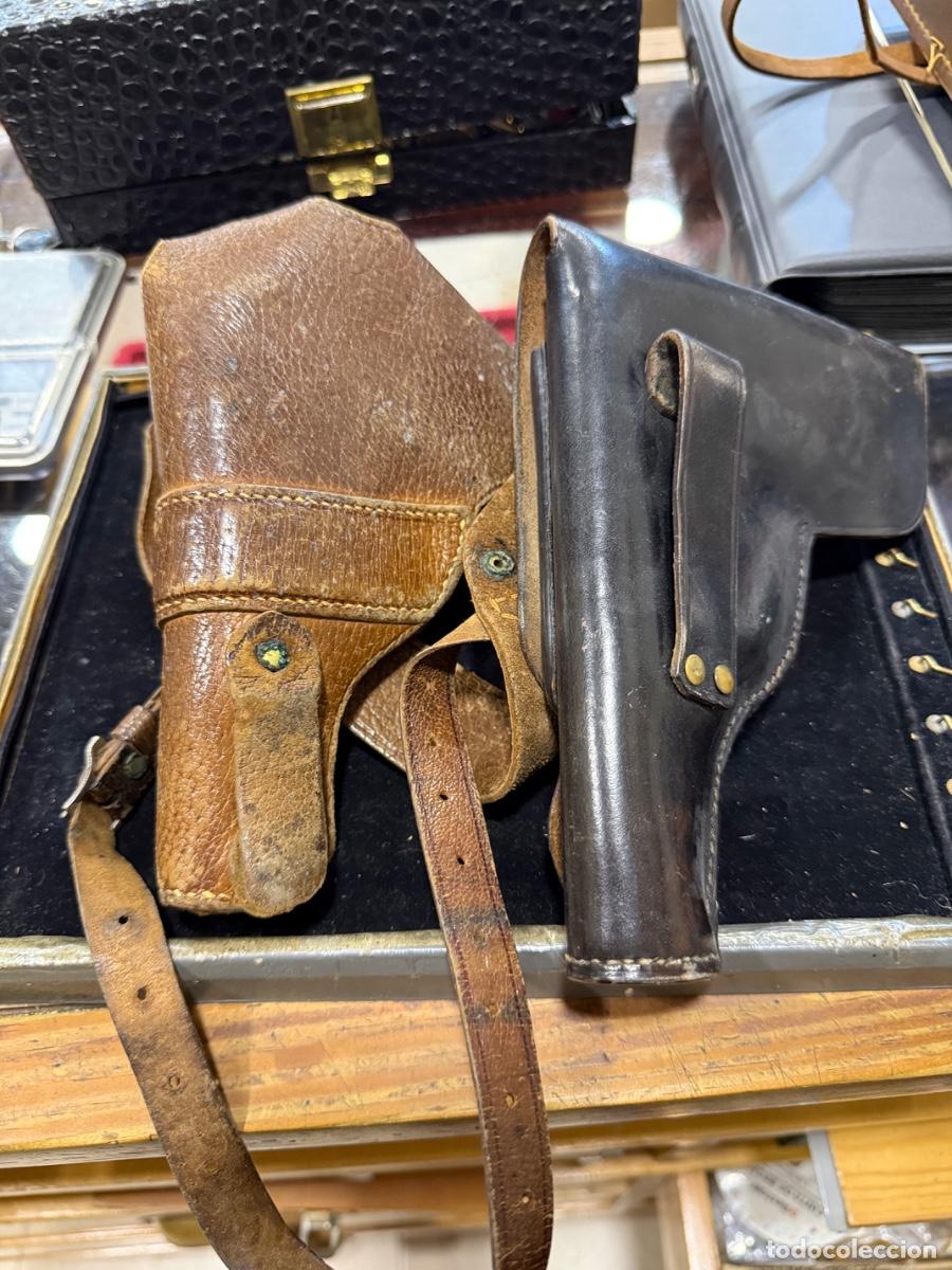 Militaria: Lote de 2 fundas para pistolas antiguas