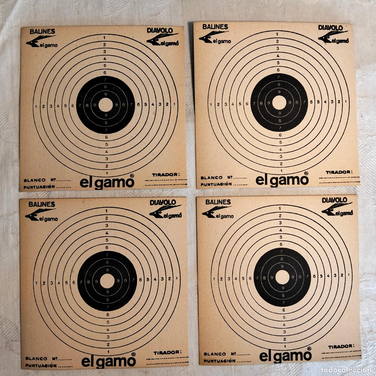 Militaria: Dianas de tiro blancos punter&iacute;a el gamo balines diavolo carabinas accesorios lote 4 unidades