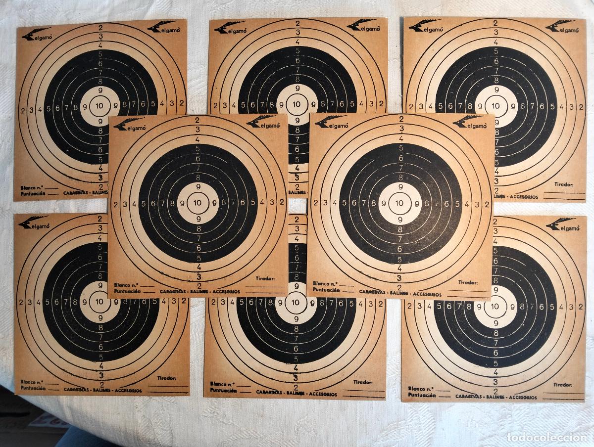 Militaria: Dianas de tiro blancos punter&iacute;a el gamo balines diavolo carabinas accesorios lote 8 unidades