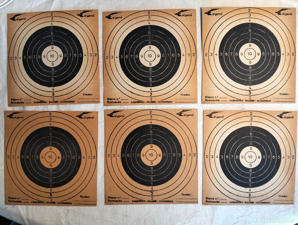 Militaria: Dianas de tiro blancos punter&iacute;a el gamo balines diavolo carabinas accesorios lote 6 unidades