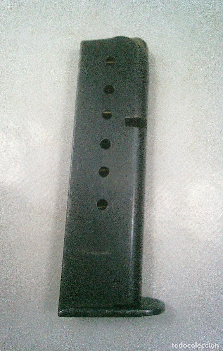 Militaria: CARGADOR DE LA PISTOLA LLAMA III A 7,65 MM 6 AGUJEROS CON MARCAJE PAVONADO ORIGINAL