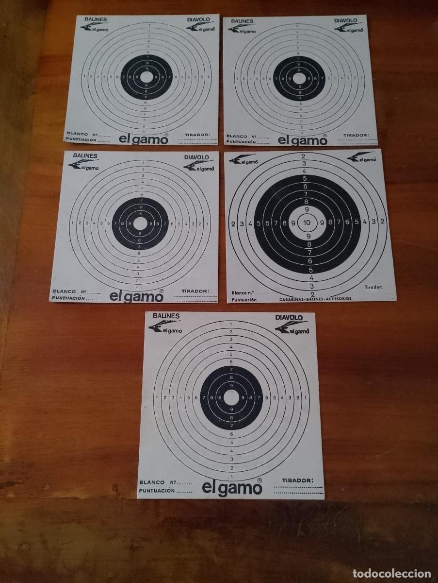 Militaria: DIANAS EL GAMO, 5 UNIDADES, PARA BALINES, PERDIGONES