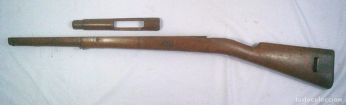 Militaria: CULATA DE MADERA COMPLETA DE MOSQUETON FUSIL OVIEDO 1916 ORIGINAL CON PIEZAS METALICAS