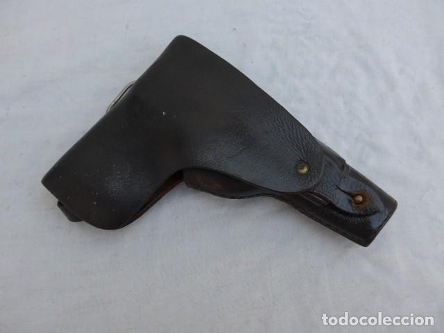 Militaria: ANTIGUA FUNDA PISTOLA CUERO NEGRO GUERRA CIVIL