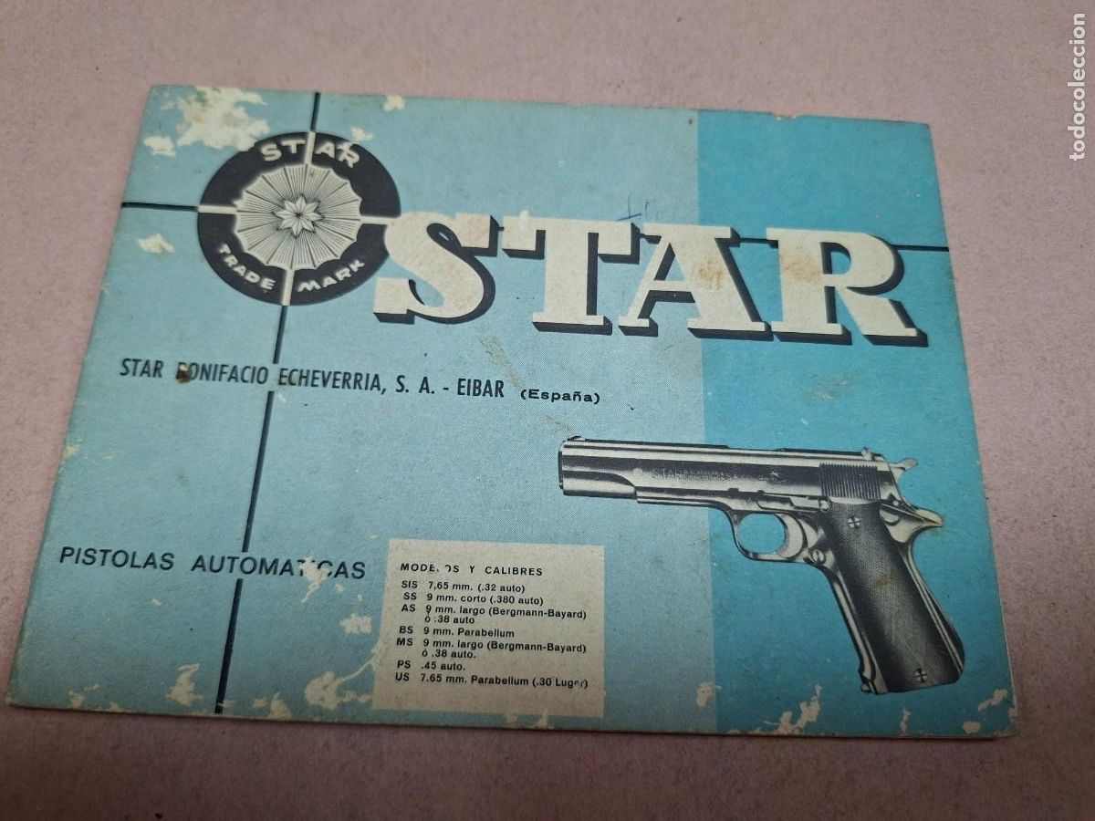 Militaria: CATALOGO PISTOLA AUTOMATICA STAR ECHEVARRIA EIBAR 1974