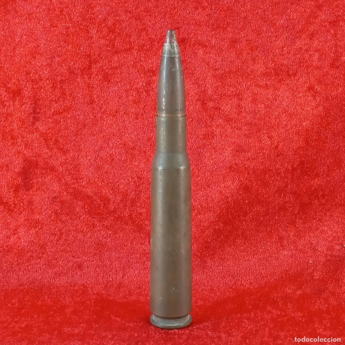 Militaria: PRECIOSO PROYECTIL COMPLETO - ORIGINAL - INERTE - VACIO - 14 CM TOTAL