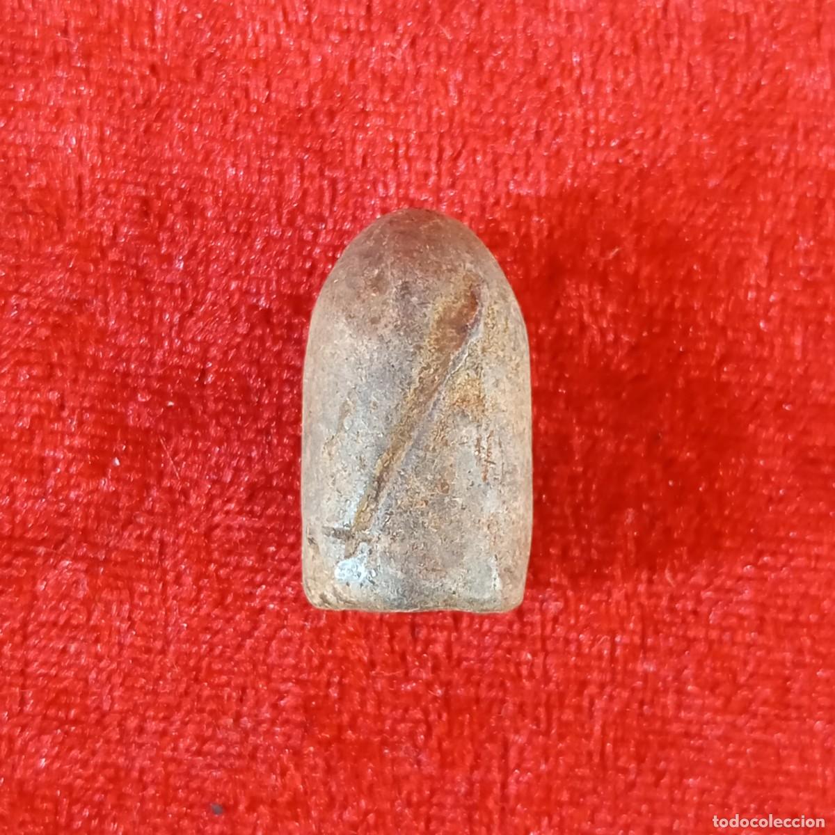 Militaria: PROYECTIL - ORIGINAL - INERTE - VACIO - 2,5 CM - Foto 3
