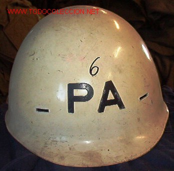 Militaria: Casco de pl&aacute;stico PA. - Foto 1