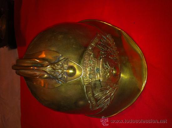 Militaria: casco antiguo de bombero frances - Foto 1