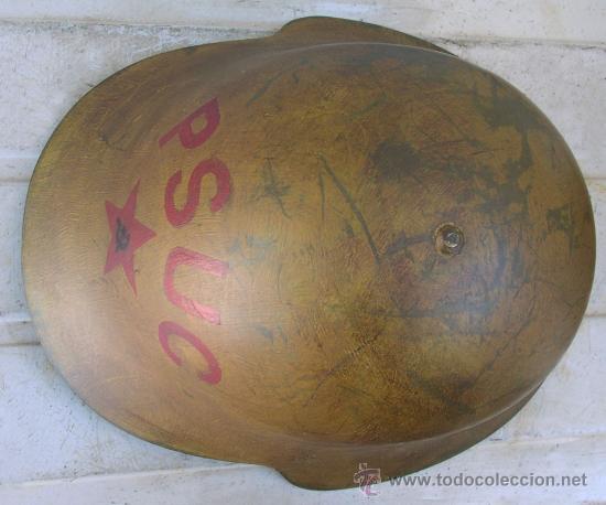 Militaria: Casco Espa&ntilde;ol M34 PSUC - Foto 1