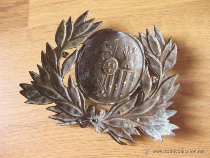 Militaria: CHAPA DE CASCO DE GENERAL - MODELO DE 1885 - Foto 2