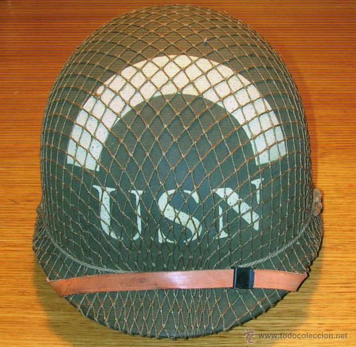 Militaria: Casco M1 USN OMAHA BEACH + Red - Foto 1