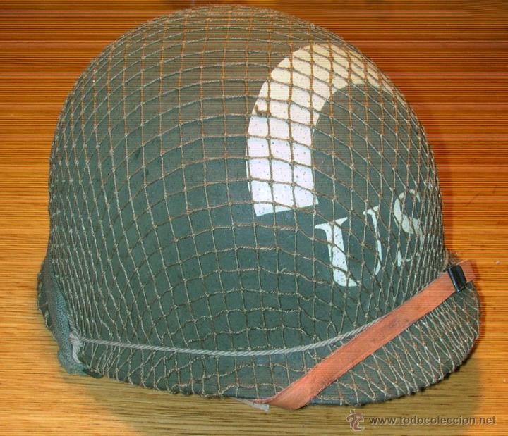 Militaria: Casco M1 USN OMAHA BEACH + Red - Foto 3