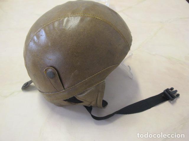 Militaria: Casco de cuero - Foto 2
