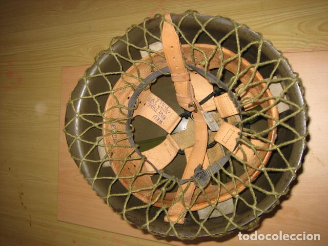 Militaria: Casco militar de acero,con red . - Foto 2