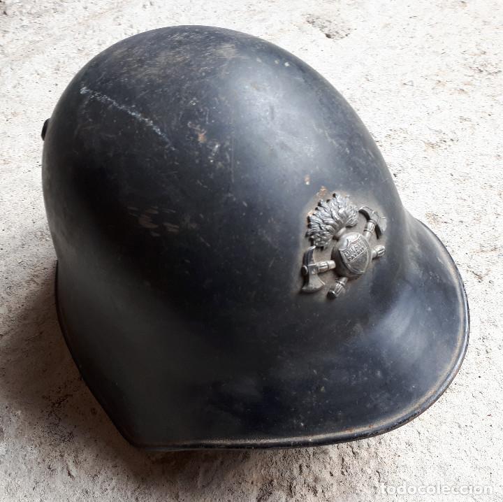 Militaria: Casco suizo, bombero - Foto 2