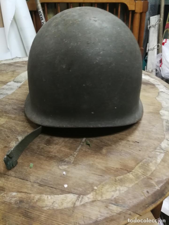 Militaria: ANTIGUO CASCO MILITAR, CON SU INTERIOR, - Foto 3