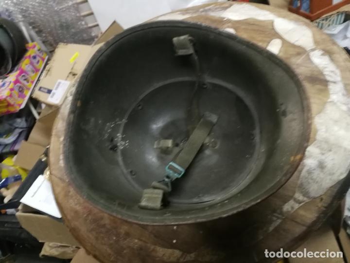 Militaria: ANTIGUO CASCO MILITAR, CON SU INTERIOR, - Foto 4
