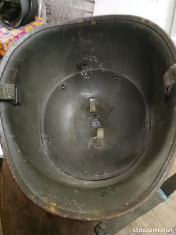 Militaria: ANTIGUO CASCO MILITAR, CON SU INTERIOR, - Foto 5