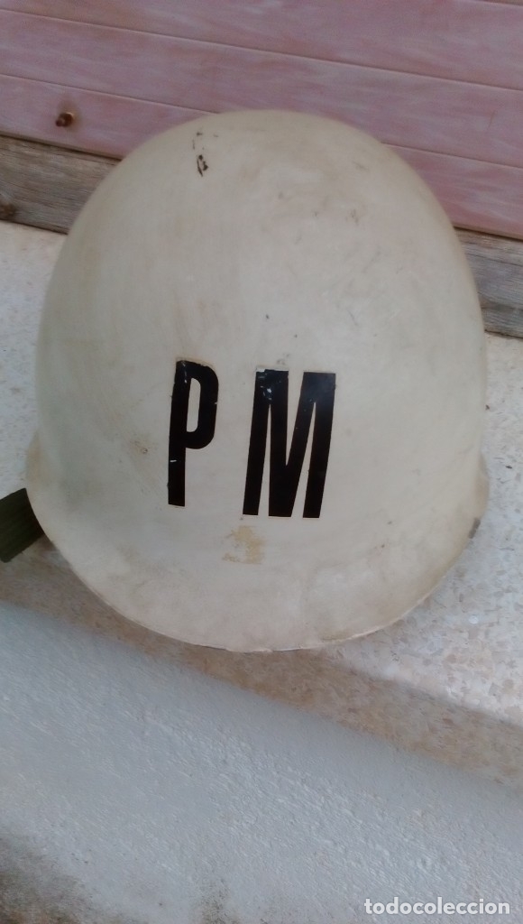 Militaria: CASCO PM DEL EJ&Eacute;RCITO ESPA&Ntilde;OL SIN SOTOCASCO - Foto 1