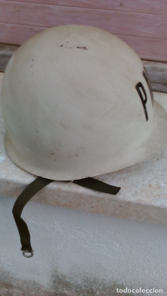 Militaria: CASCO PM DEL EJ&Eacute;RCITO ESPA&Ntilde;OL SIN SOTOCASCO - Foto 3