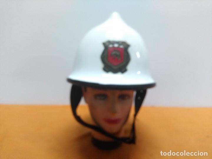 Militaria: ANTIGUO CASCO DE BOMBEROS INGLES - Foto 3
