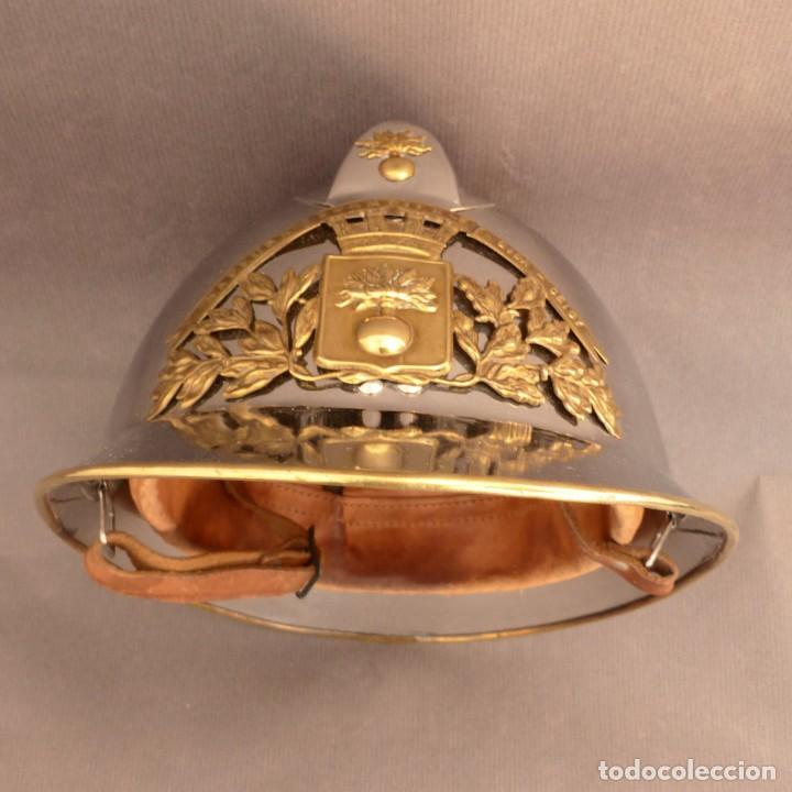 Militaria: Casco de bombero cromado. Francia - Foto 4