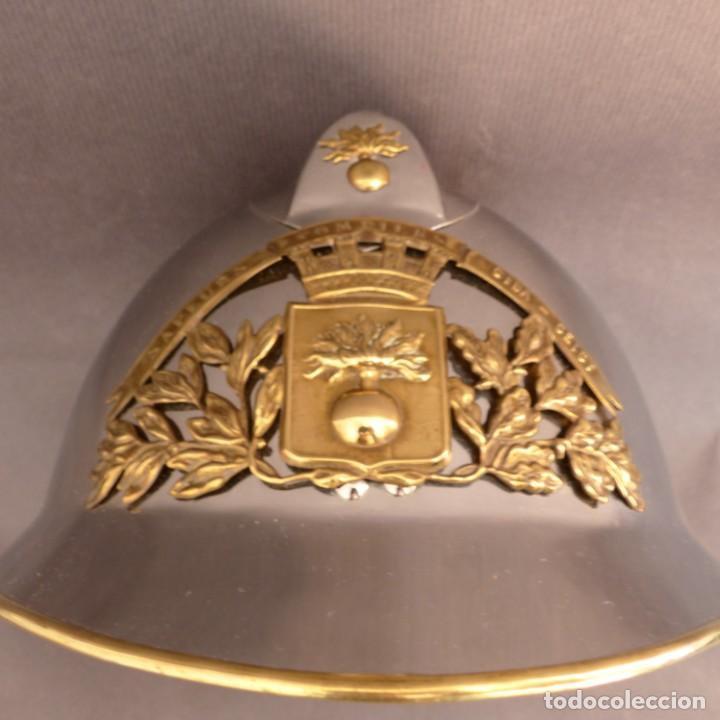 Militaria: Casco de bombero cromado. Francia - Foto 5