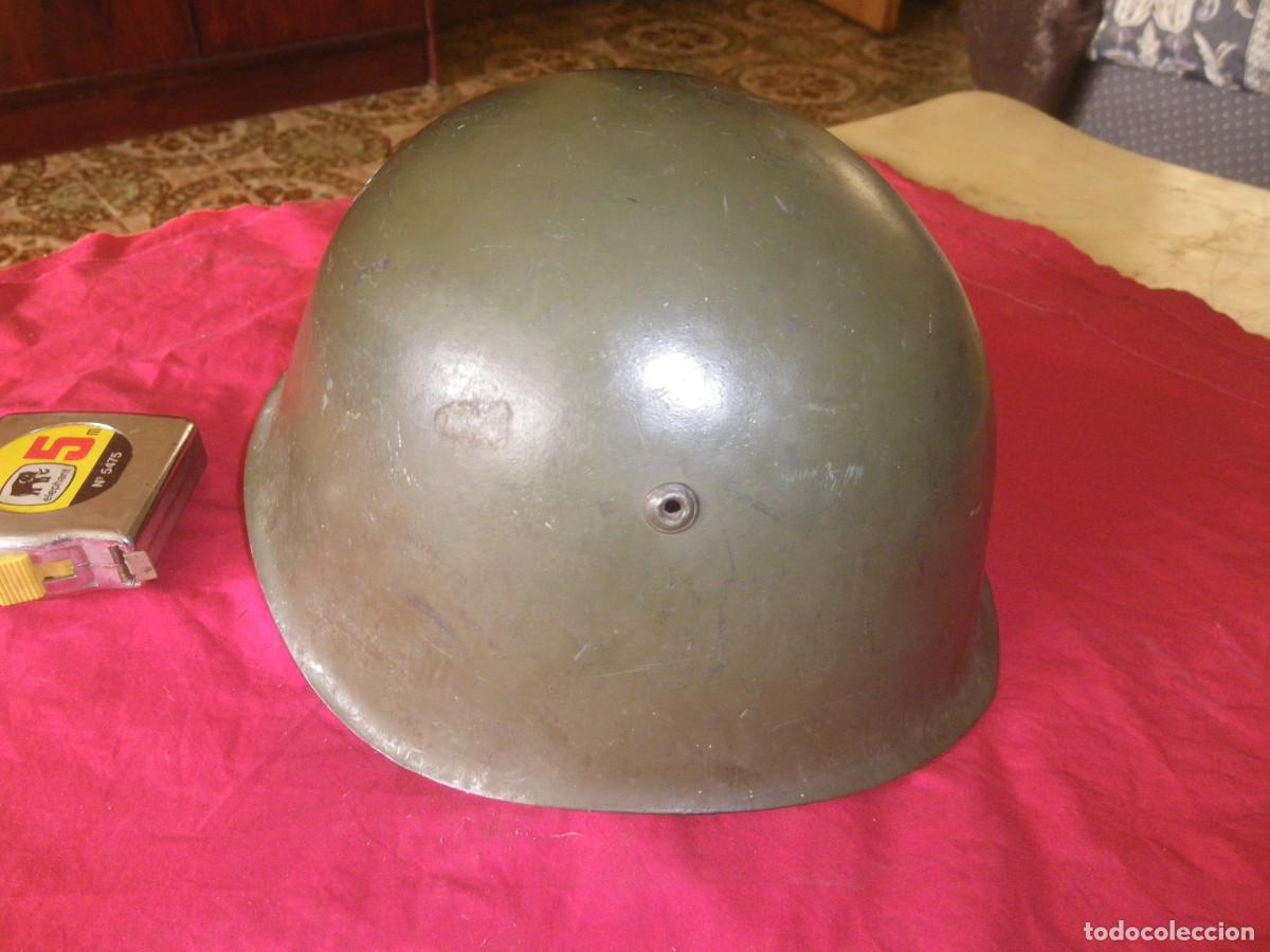 Militaria: CASCO ANTIGUO , CORREAJE DE CUERO , A CATALOGAR - Foto 4