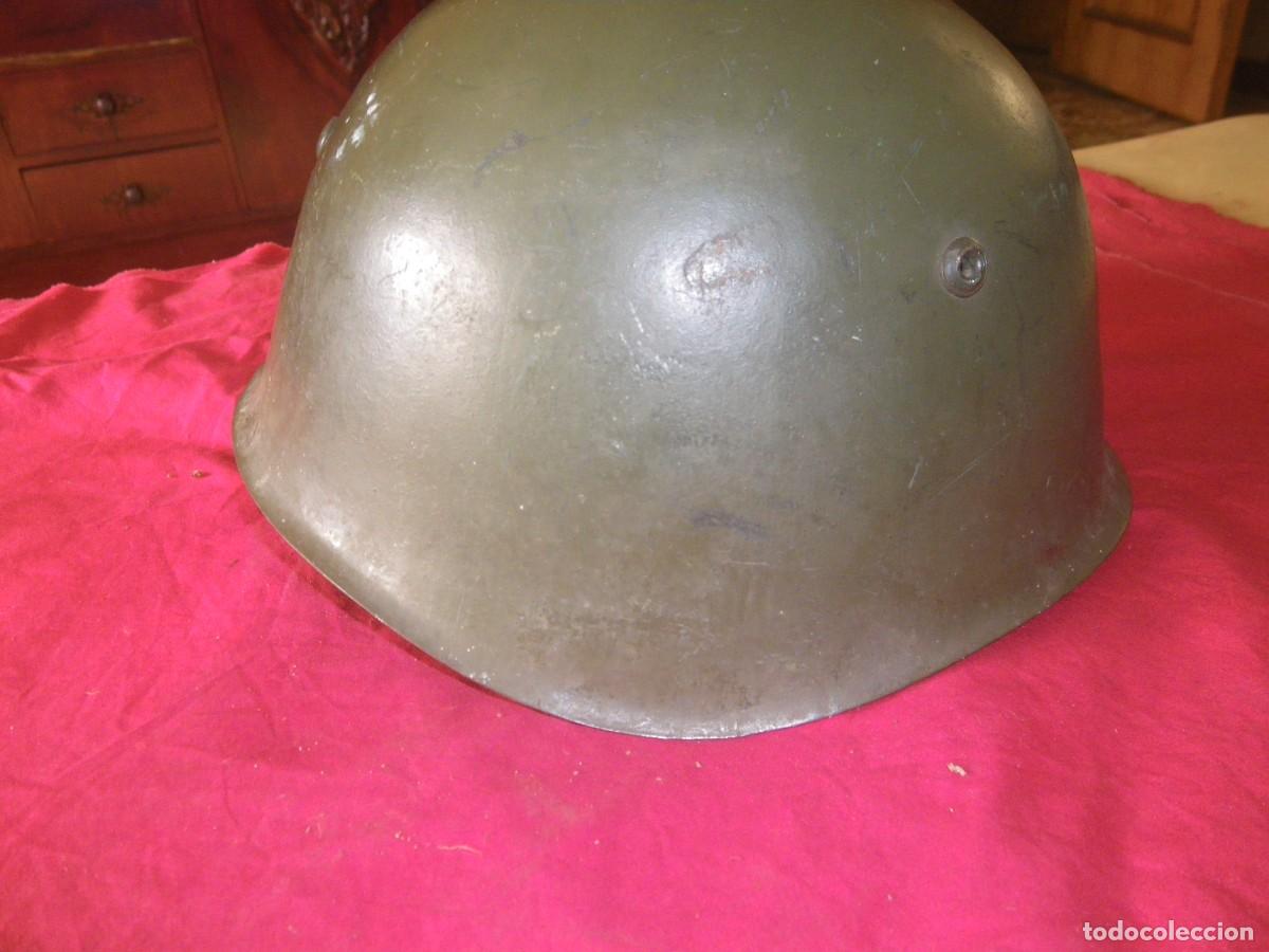 Militaria: CASCO ANTIGUO , CORREAJE DE CUERO , A CATALOGAR - Foto 6