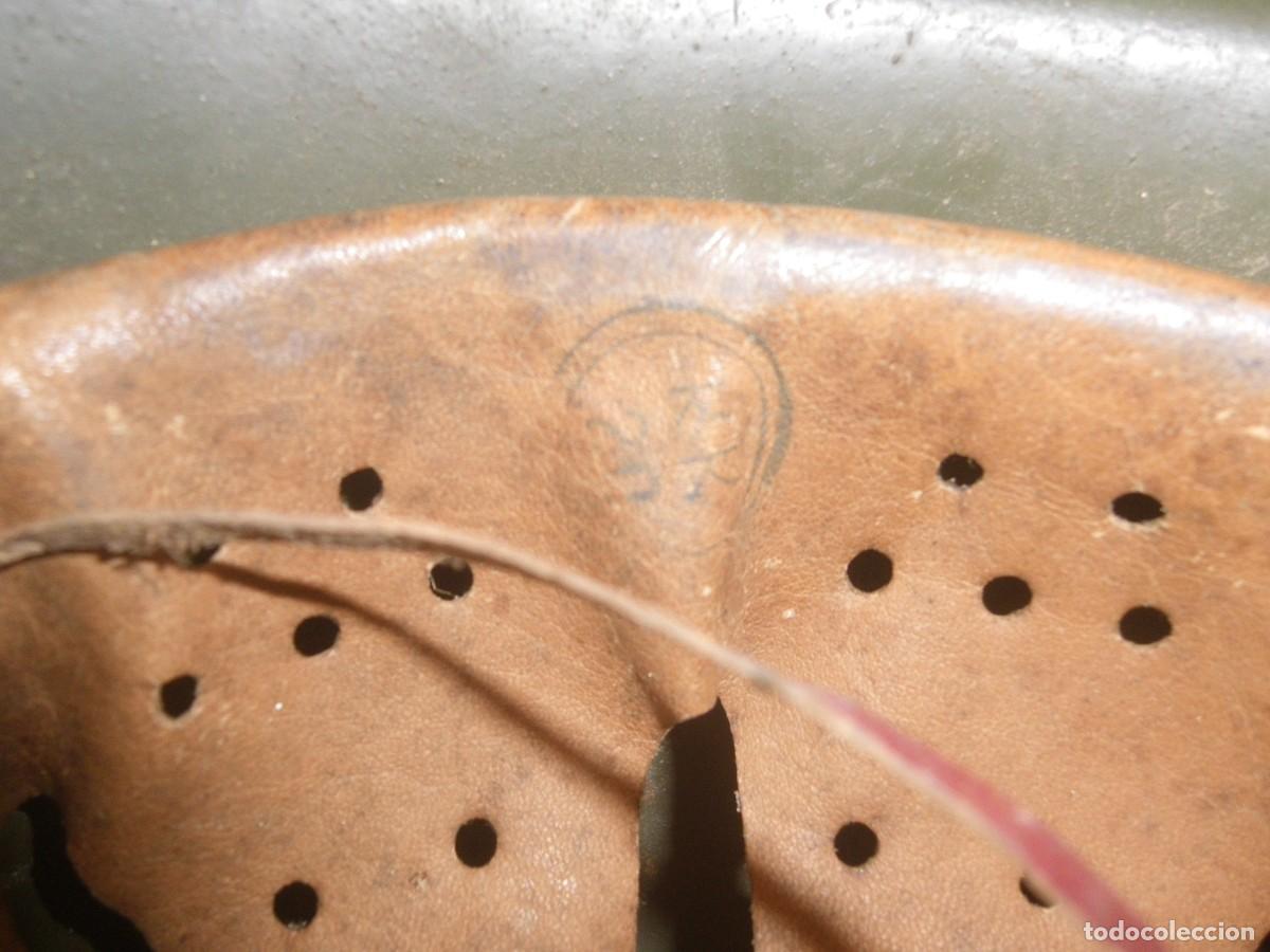 Militaria: CASCO ANTIGUO , CORREAJE DE CUERO , A CATALOGAR - Foto 8