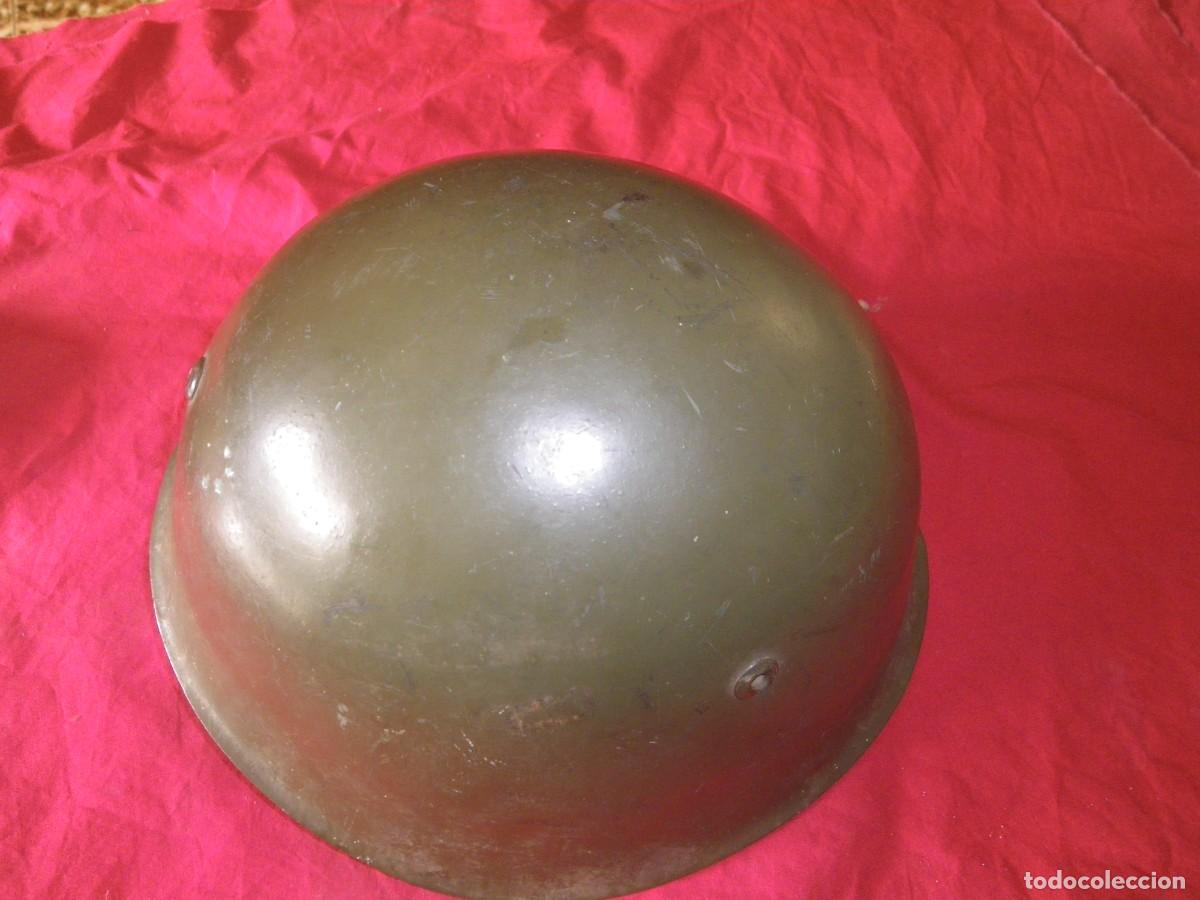 Militaria: CASCO ANTIGUO , CORREAJE DE CUERO , A CATALOGAR - Foto 3
