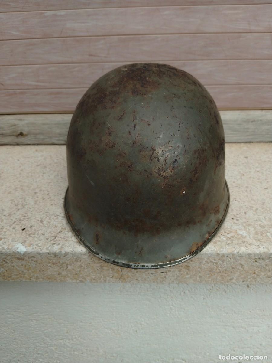 Militaria: CASCO MODELO AMERICANO CON MARCAJE EN EL INTERIOR - Foto 2