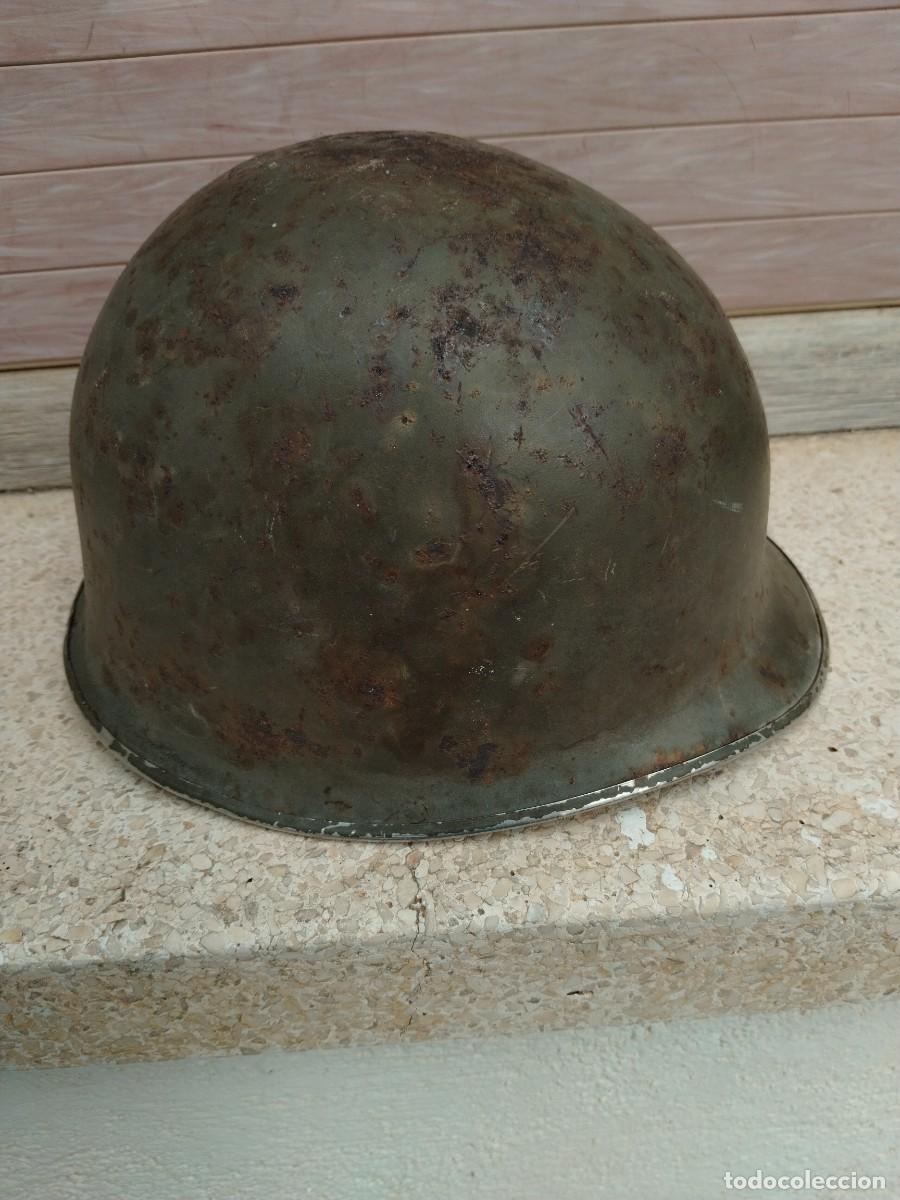 Militaria: CASCO MODELO AMERICANO CON MARCAJE EN EL INTERIOR - Foto 3