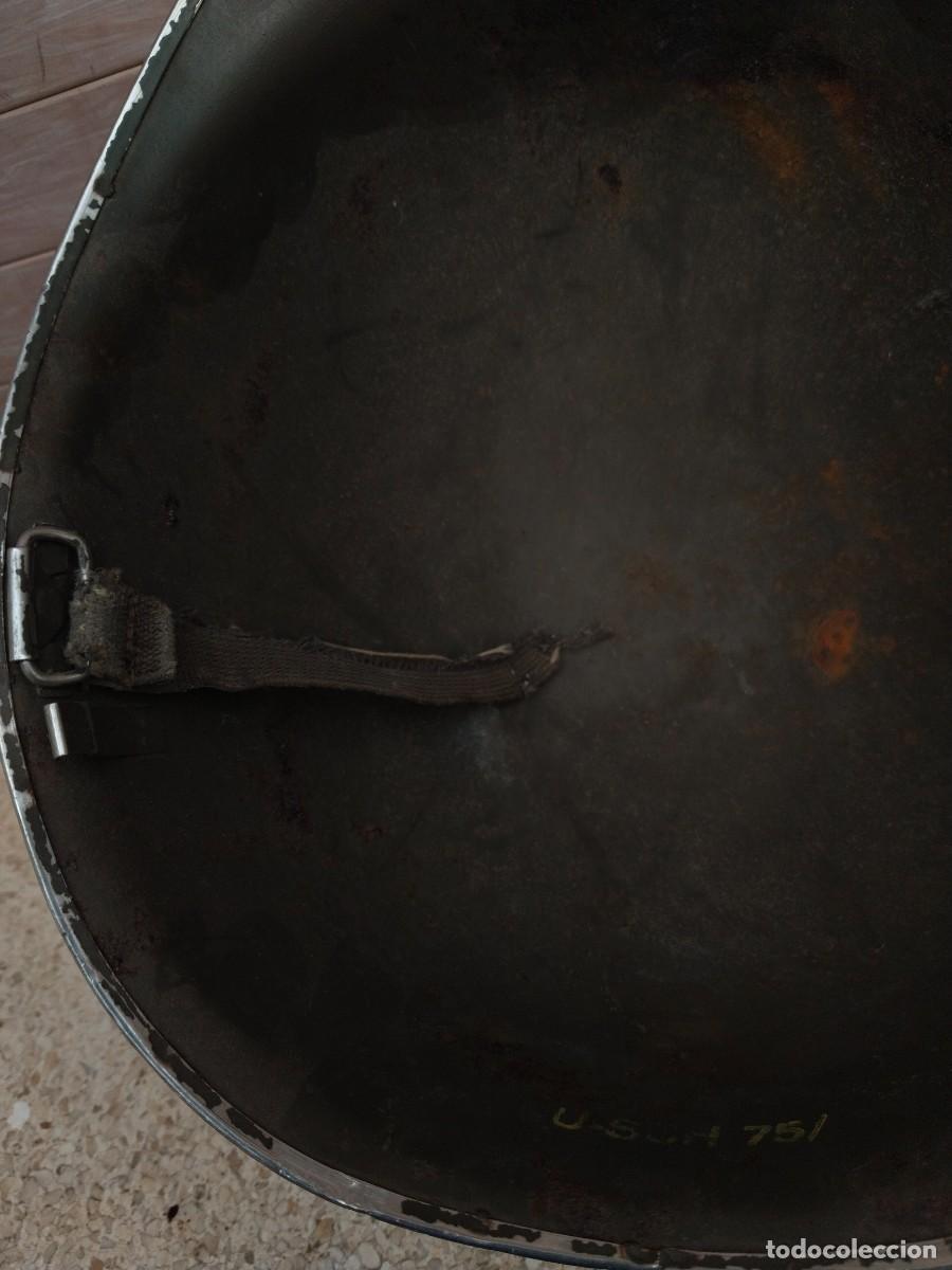 Militaria: CASCO MODELO AMERICANO CON MARCAJE EN EL INTERIOR - Foto 7
