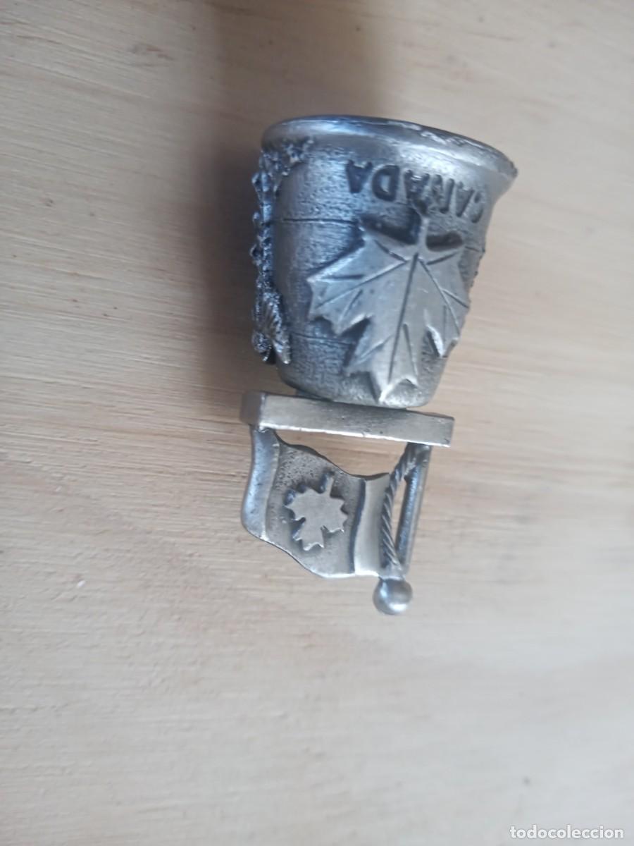 Militaria: BONITO CASCO MINIATURA CANADA - Foto 5