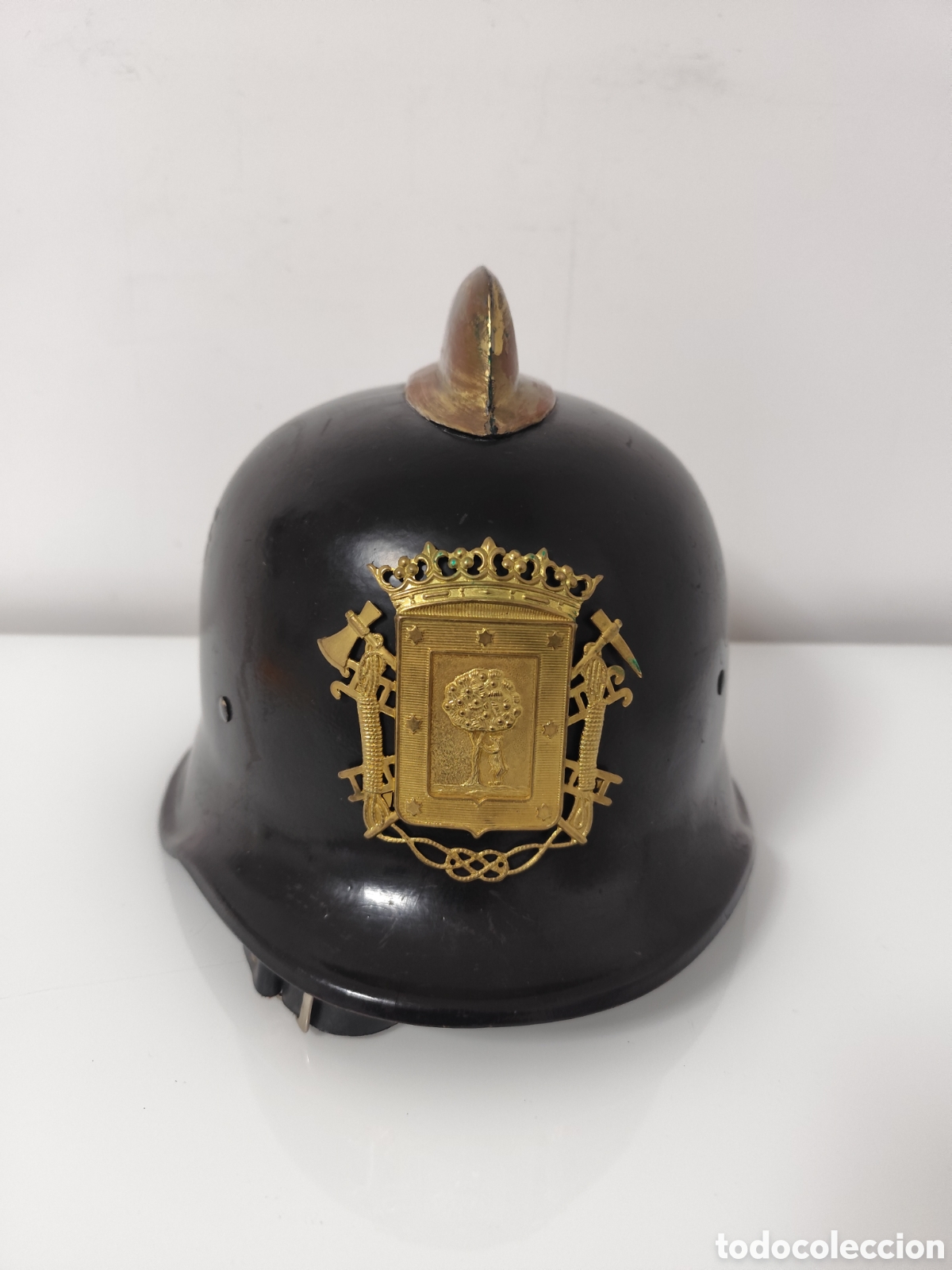Militaria: Casco bomberos ayuntamiento de Madrid. - Foto 2